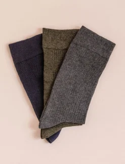 Homme Pied de Biche Chaussettes Cotelees