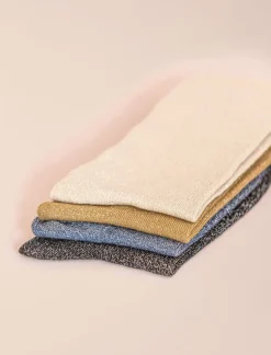 Femme Pied de Biche Chaussettes Paillettes